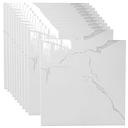 12 Pcs Waterproof Wall Panel Backsplash,Bexikou Self-Adhesive Wall Tile,Shower Waterproof Marble Tiles for Kitchen/ Bathroom/ Fireplace Not Real Tile