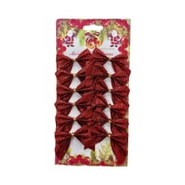 12 Pcs Wedding Velvet Bow Spring Summer Winter Christmas Tree Decorating Wreath Glitter Bow Decoration