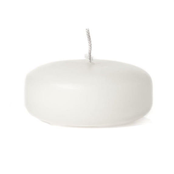 12 Pcs White Floating Candles Large Disk 3 in. diameter x 1.25 in. tall