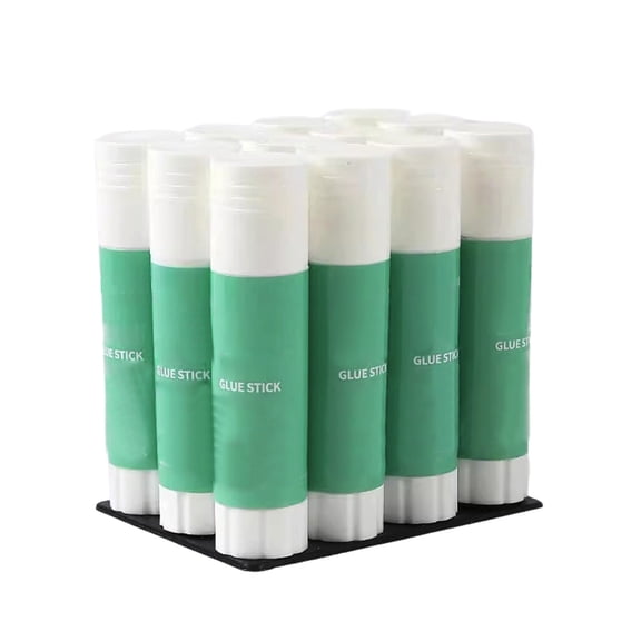 12 Pcs White Glue Sticks Value Pack for Classroom,Crafts,DIY Projects | Clear,Safe & Super Strong Adhesive for Paper,Cardboard,Foam,Posters & Display Boards | Home All Purpose