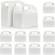 12 Pcs White Party Treat Boxes, Small Goodie Boxes ,Paper Treat Boxes,Kraft Paper Gift Box for Christmas Party Decorations Birthday Party Favors White,6.5x3.5x3.5 Inches