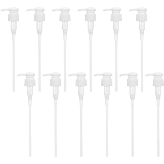 12 Pcs White Plastic Dispensing Pumps 24/410 Universal Soap Dispenser Pump Round Replacement Pump for Liquid Dispensing White 12pcs