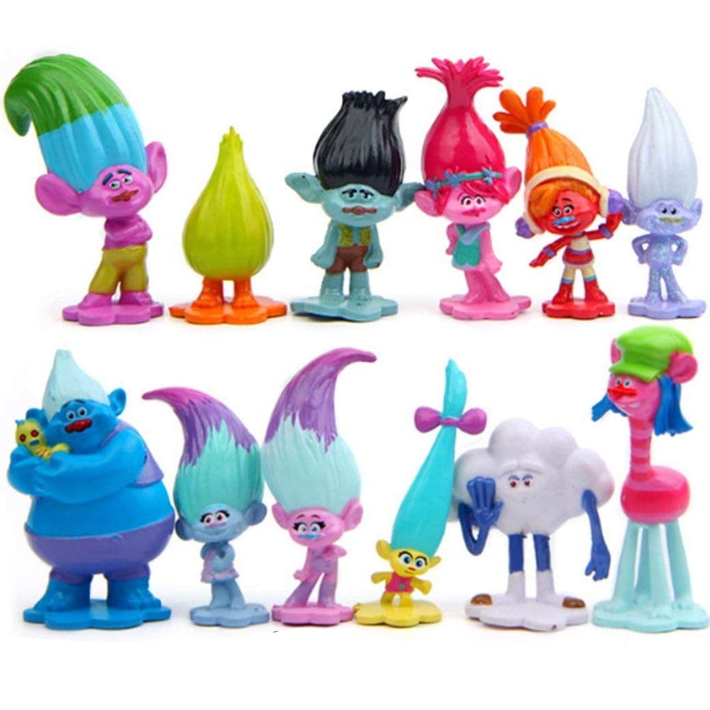 SUPER AWESOME TOY 12 Pcs for Troll Inspired Birthday Party, Gift or Collection!