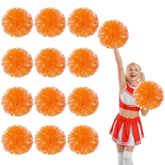 12 Pcs pom poms Cheer,13.7inch pom poms Cheerleading with Four Finger ...