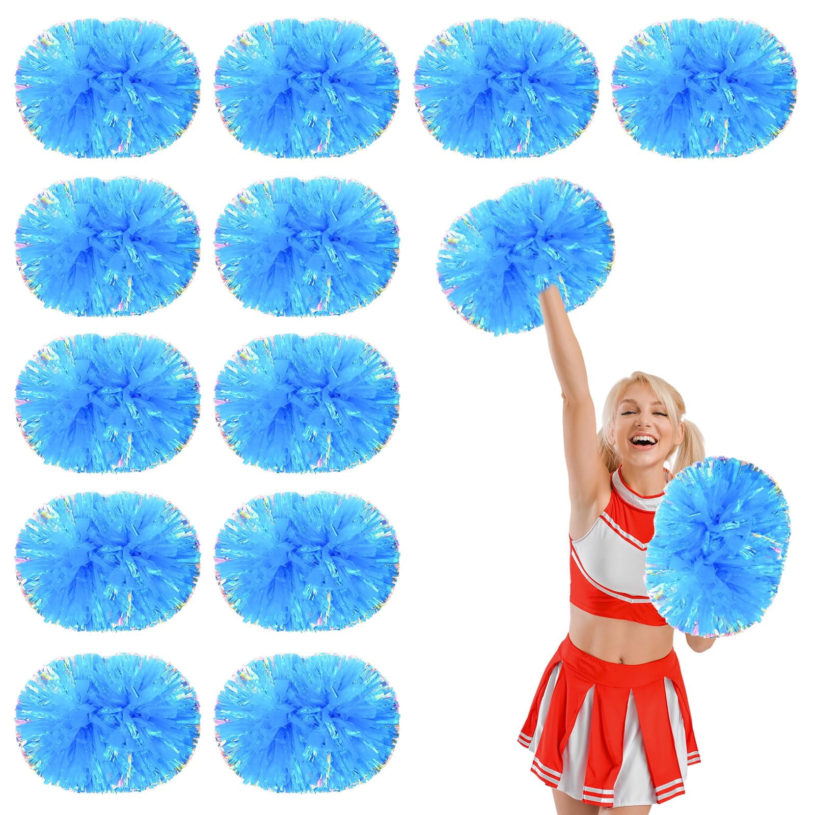12 Pcs pom poms Cheer,14.57inch pom poms Cheerleading with Handle Style Cheer Pom Pomsfor Dance, Matches