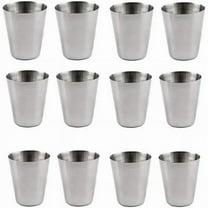 12 Pcs1oz/30ml Metal Stainless Steel Cup Mug Drink Coffee Tumbler Travel