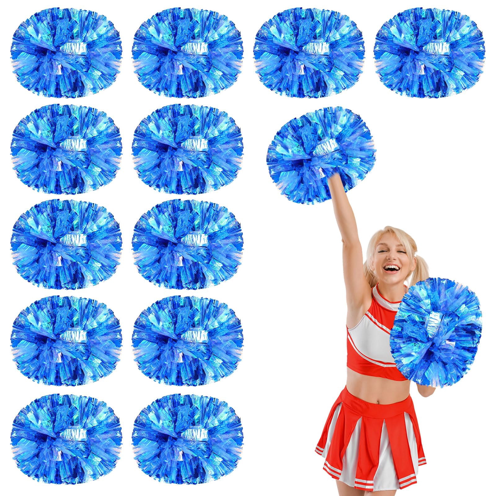 12 Pcscheerleading poms,pom poms Cheerleading with Handle Style Cheer Pom Pomsfor Dance, Matches