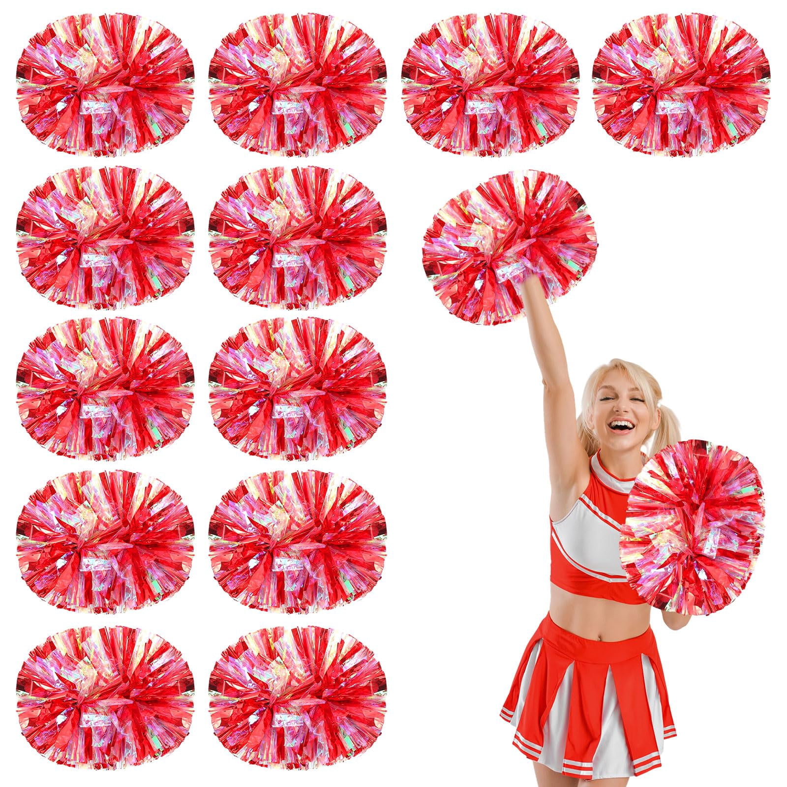 12 Pcscheerleading poms,pom poms Cheerleading with Handle Style Cheer Pom Pomsfor Dance, Matches