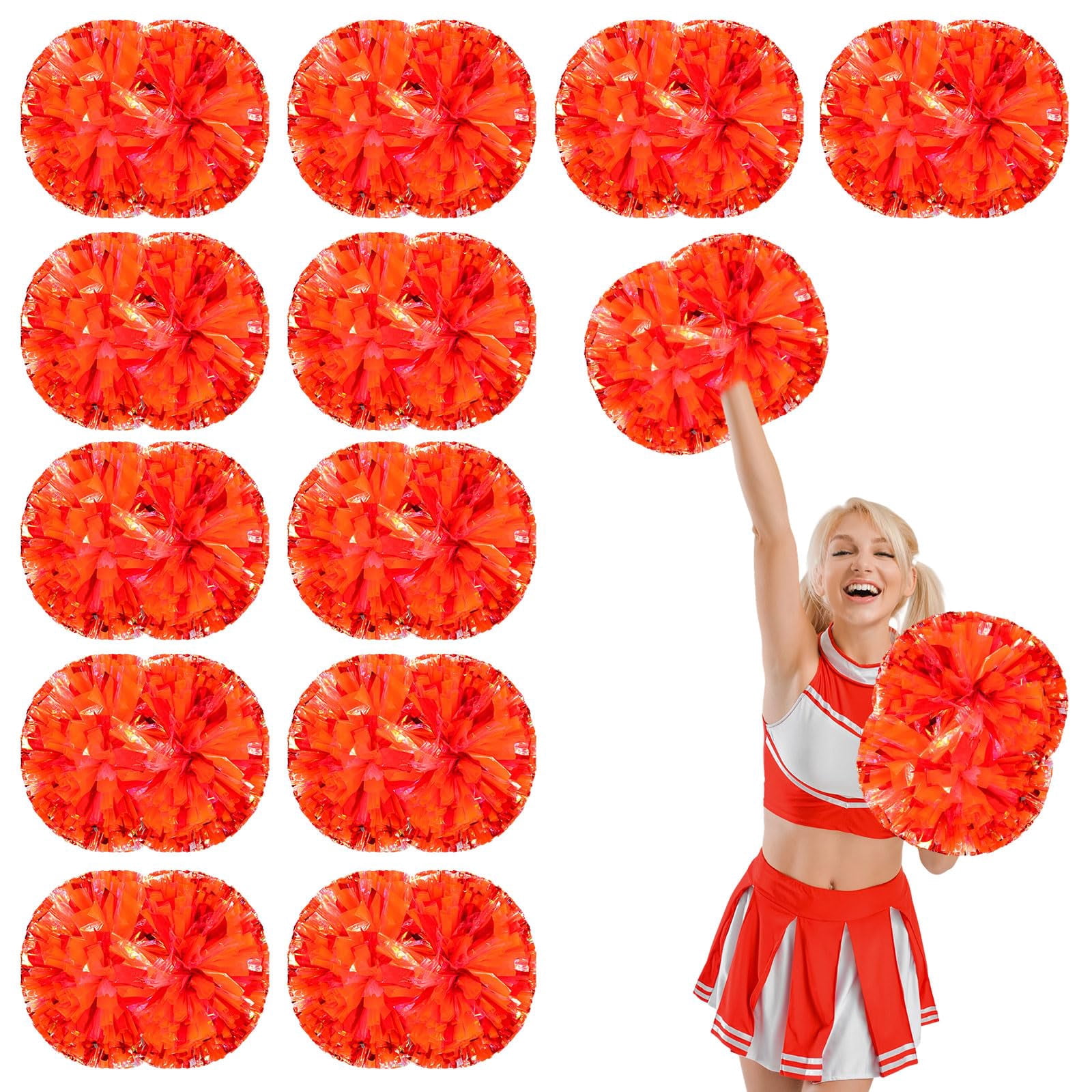 12 Pcscheerleading poms,pom poms Cheerleading with Handle Style Cheer Pom Pomsfor Dance, Matches