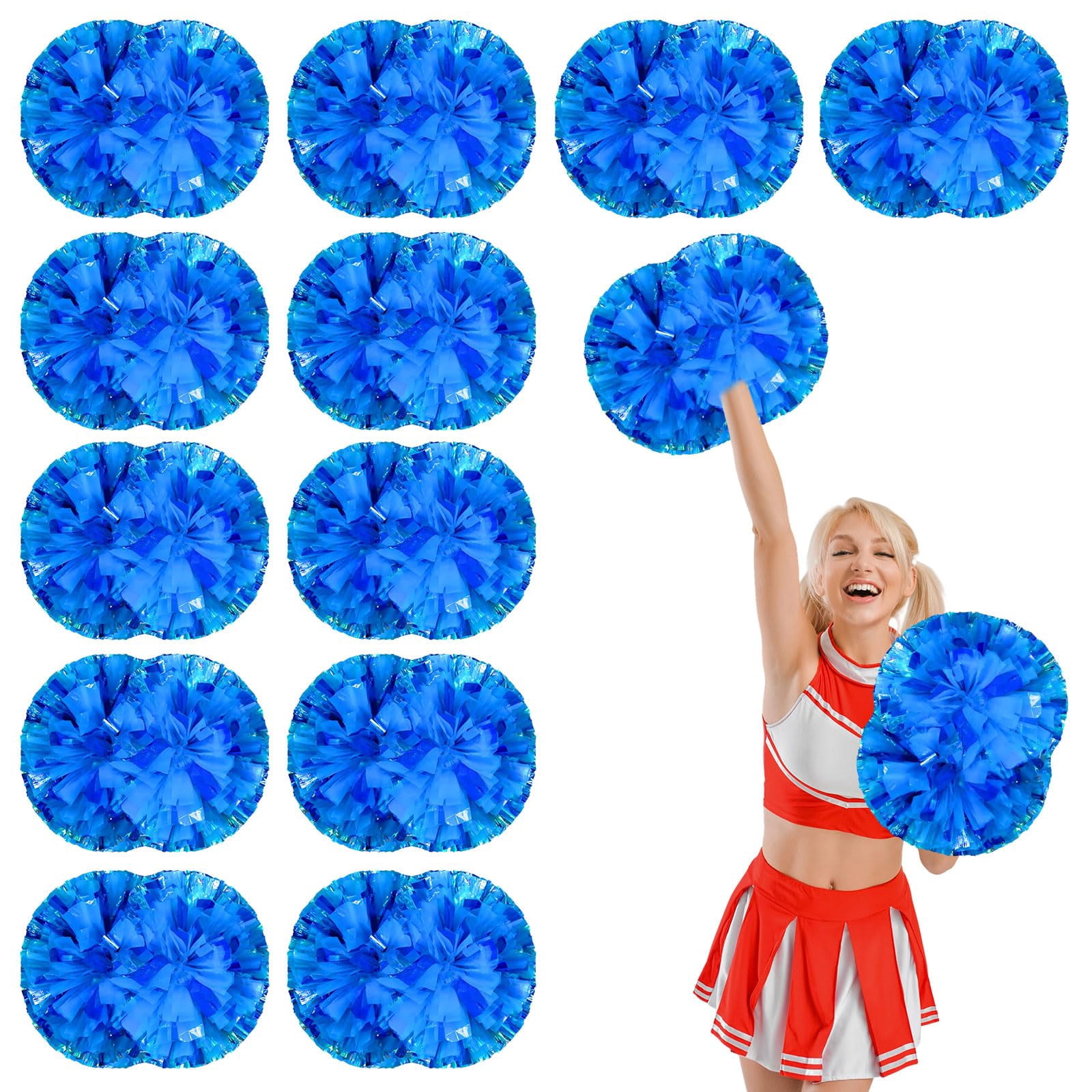 12 Pcscheerleading poms,pom poms Cheerleading with Handle Style Cheer Pom Pomsfor Dance, Matches