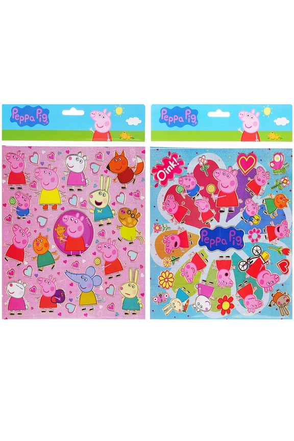 12 Peppa Pig Big Size Stickers
