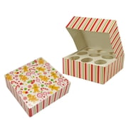 12" Peppermint Candy and Gingerbread Sweets Christmas Cupcake Gift Box