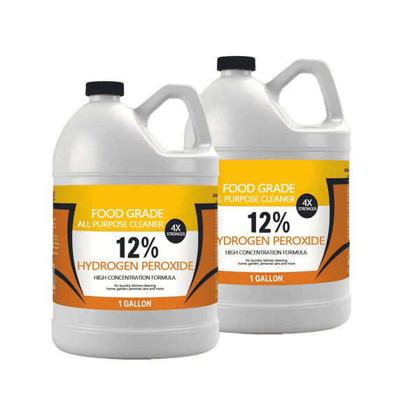 Chromex 12% Hydrogen Peroxide Cleaner, Multi-Purpose Household Cleaning Solution, 1 Gallon, Pack of 2