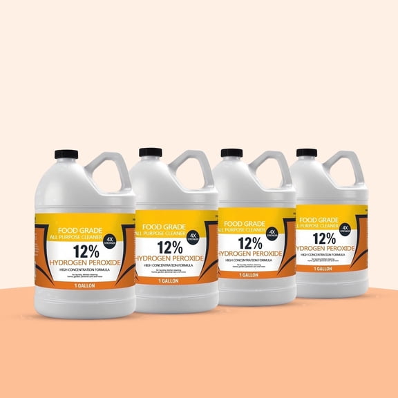 Nature's Freedom 12% Hydrogen Peroxide All Purpose Cleaner, 4 Pack, 1 Gallon Each