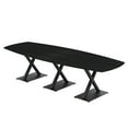 thumbnail image 1 of 12 Person Arc Boat Conference Table with X Bases Data And Electric, 1 of 5
