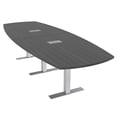 thumbnail image 1 of 12 Person Arc Boat Modular Powered Conference Table Metal T-Bases, 1 of 7