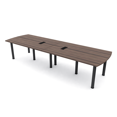 thumbnail image 1 of 12 Person Arc Rectangle Conference Table with Power Modules Post Legs, 1 of 7