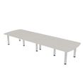 thumbnail image 1 of 12 Person Arc Rectangle Conference Table with Power Modules Post Legs, 1 of 5
