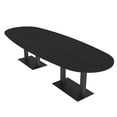 thumbnail image 1 of 12 Person Boat Oval Powered Conference Table With Square Metal Bases, 1 of 5