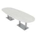 thumbnail image 1 of 12 Person Boat Oval Powered Conference Table With Square Metal Bases, 1 of 5