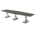 thumbnail image 1 of 12 Person Hexagon Conference Room Table X Shaped Bases Power And Data, 1 of 7