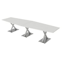 12 Person Hexagon Conference Room Table X Shaped Bases Power And Data