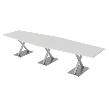 12 Person Hexagon Conference Room Table X Shaped Bases Power And Data