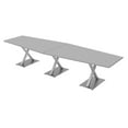 thumbnail image 1 of 12 Person Hexagon Conference Room Table X Shaped Bases Power And Data, 1 of 5