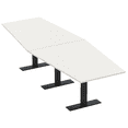 thumbnail image 1 of 12 Person Modular Hexagon Conference Table Metal Bases Electric Units, 1 of 5