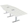 thumbnail image 1 of 12 Person Modular Hexagon Conference Table Metal Bases Electric Units, 1 of 7