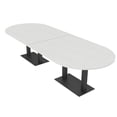 thumbnail image 1 of 12 Person Modular Racetrack Conference Table Metal Bases With Electric, 1 of 6