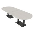 thumbnail image 1 of 12 Person Modular Racetrack Conference Table Metal Bases With Electric, 1 of 6