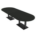 thumbnail image 1 of 12 Person Modular Racetrack Conference Table Metal Bases With Electric, 1 of 6