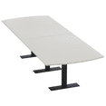 thumbnail image 1 of 10 Person Arc Rectangle Powered Modular Conference Table Metal T Bases, 1 of 6