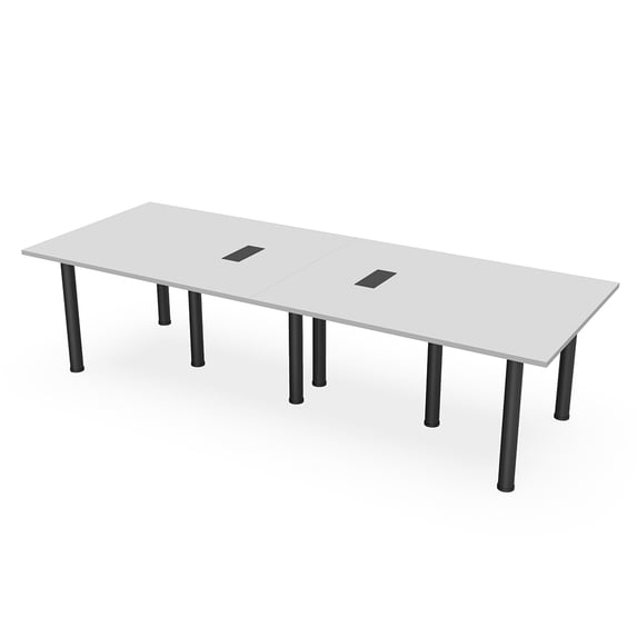 12 Person Rectangular Conference Table Power And Data Units Post Legs