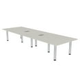 thumbnail image 1 of 12 Person Rectangular Conference Table Power And Data Units Post Legs, 1 of 8