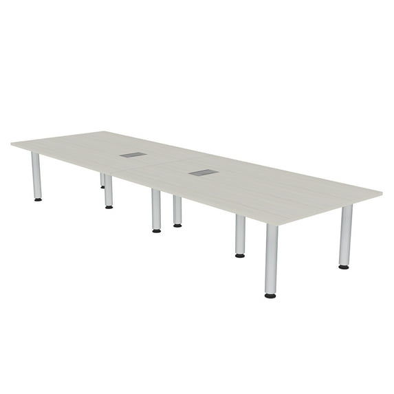 12 Person Rectangular Conference Table Power And Data Units Post Legs