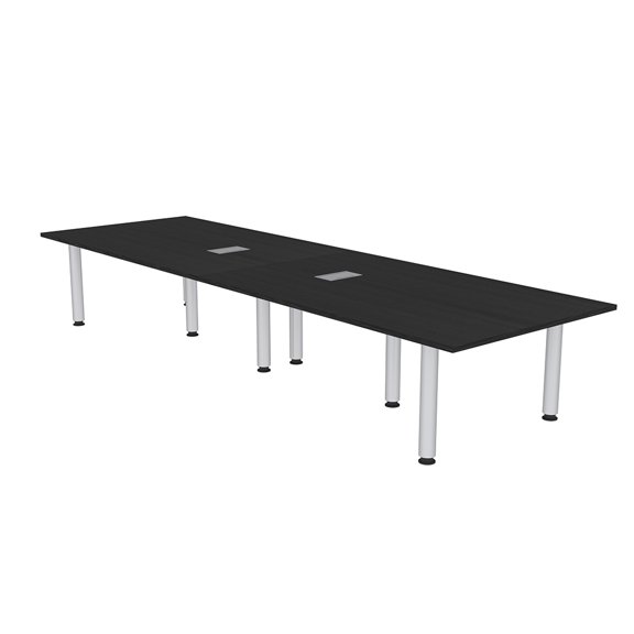 12 Person Rectangular Conference Table Power And Data Units Post Legs