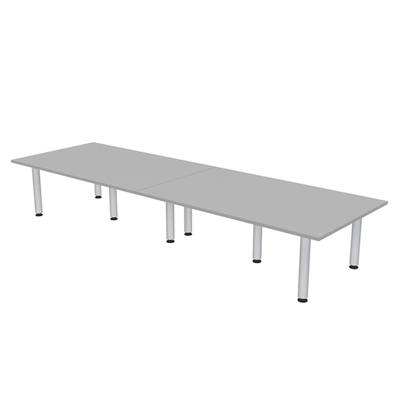 12 Person Rectangular Conference Table Power And Data Units Post Legs