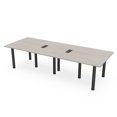 thumbnail image 1 of 12 Person Rectangular Conference Table Power And Data Units Post Legs, 1 of 8