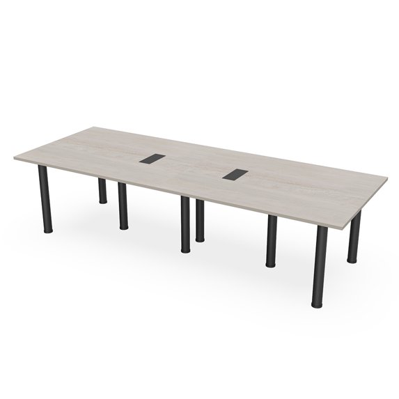12 Person Rectangular Conference Table Power And Data Units Post Legs