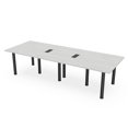 thumbnail image 1 of 12 Person Rectangular Conference Table Power And Data Units Post Legs, 1 of 8