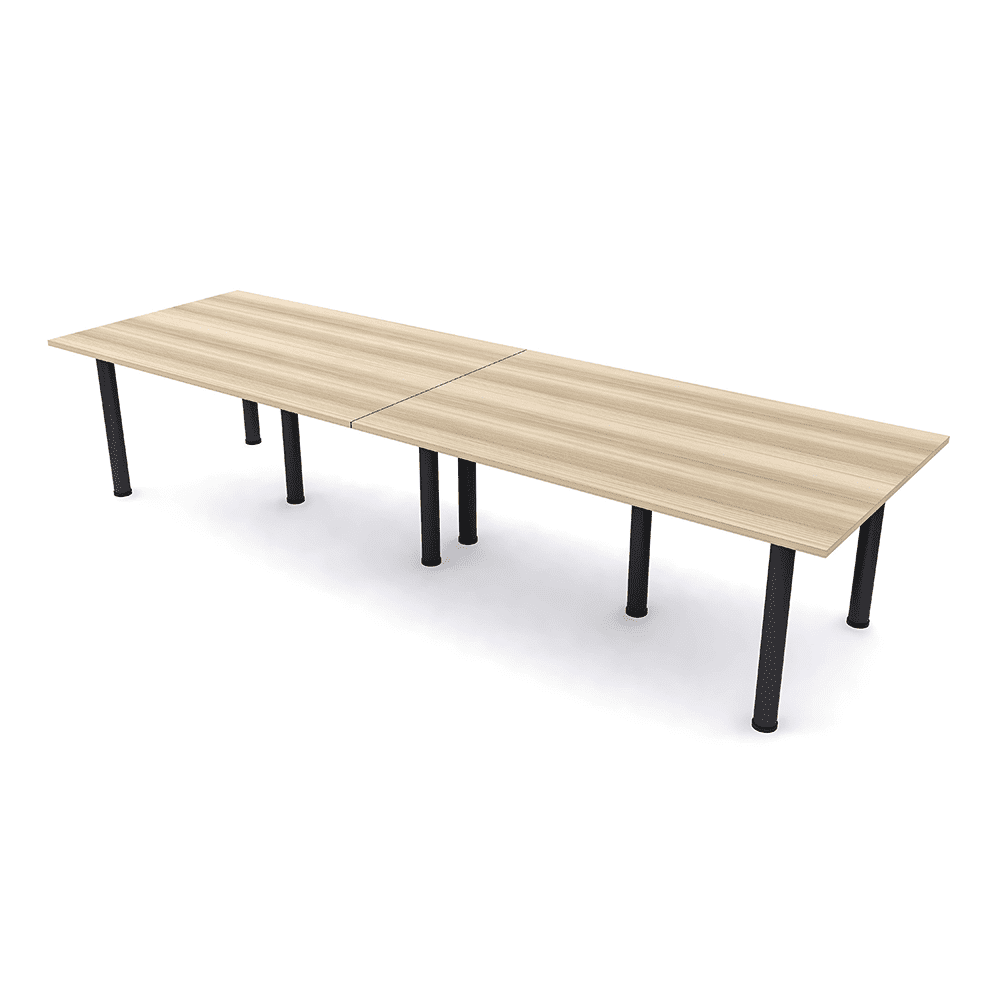 12 Person Rectangular Conference Table Power And Data Units Post Legs ...