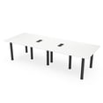 thumbnail image 1 of 12 Person Rectangular Conference Table Power And Data Units Post Legs, 1 of 8