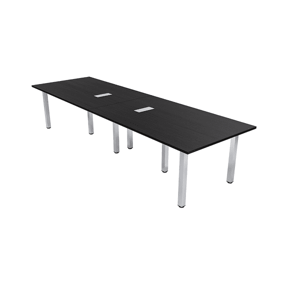 12 Person Rectangular Conference Table Power And Data Units Square Post Legs