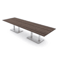 thumbnail image 1 of 12 Person Rectangular Powered Modular Conference Table Metal Bases, 1 of 5