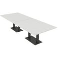 thumbnail image 1 of 12 Person Rectangular Powered Modular Conference Table Metal Bases, 1 of 5