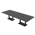 thumbnail image 1 of 12 Person Rectangular Powered Modular Conference Table Metal Bases, 1 of 7