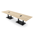 thumbnail image 1 of 12 Person Rectangular Powered Modular Conference Table Metal Bases, 1 of 7