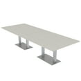 thumbnail image 1 of 12 Person Rectangular Powered Modular Conference Table Metal Bases, 1 of 5